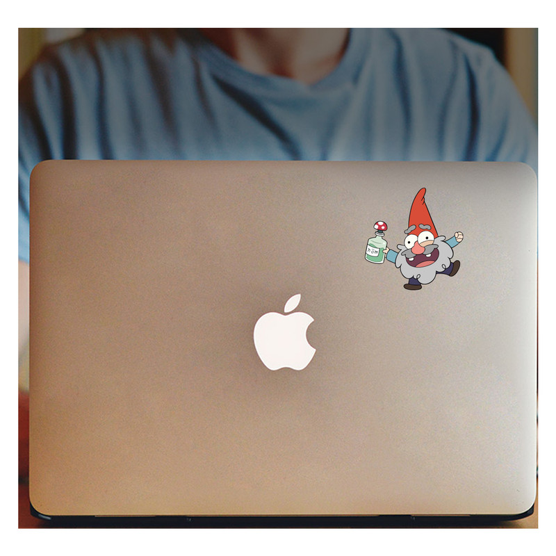 برچسب لپ تاپ طرح پیرمرد کد560