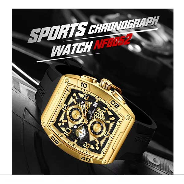 ساعت مچی عقربه‌ای مردانه کوارتز نیوی فورس مدل NF8052 GGB