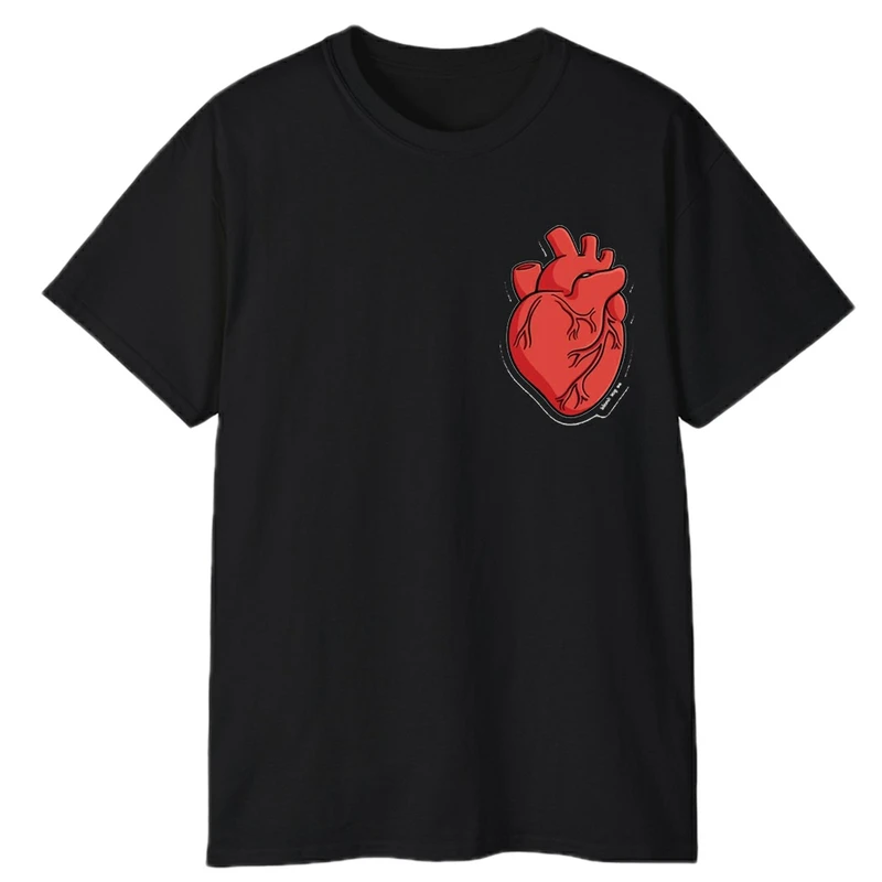 تی‌شرت آستین کوتاه مردانه پاد آفرین مدل قلبی3