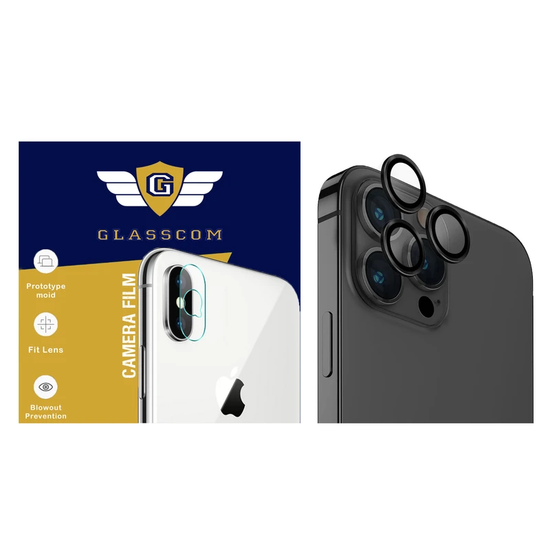 محافظ لنز دوربین گلس کام مدل GCLR-I12PM مناسب برای گوشی موبایل اپل iPhone 12 Pro Max