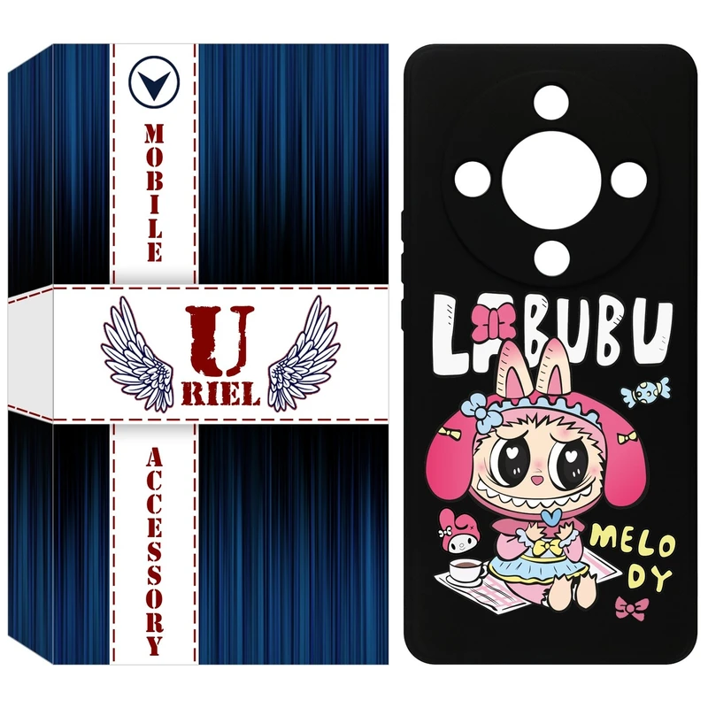 کاور یوریل قاب مدل KSH کد 140 طرح عروسک لبوبو مناسب برای گوشی موبایل آنر X9b / X50 / Magic6 Lite