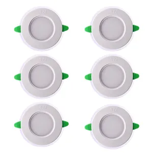 لامپ توکار 9 وات پارس شعاع توس مدل گلاریس دایره‌ای بسته 6 عددی