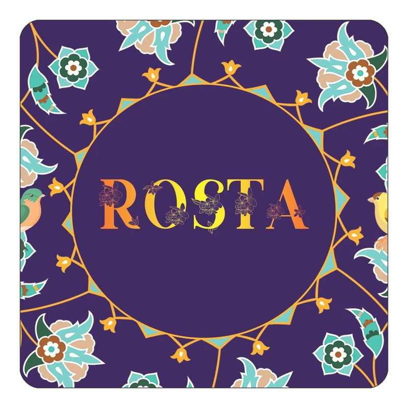 مگنت کاکتی طرح اسم رستا rosta مدل گل و بلبل کد mg17224
