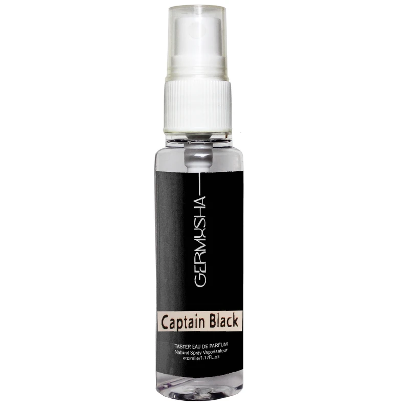 عطر جیبی مردانه گرموشا مدل کاپیتان بلک با رایحه شیرین حجم 32 میلی‌لیتر