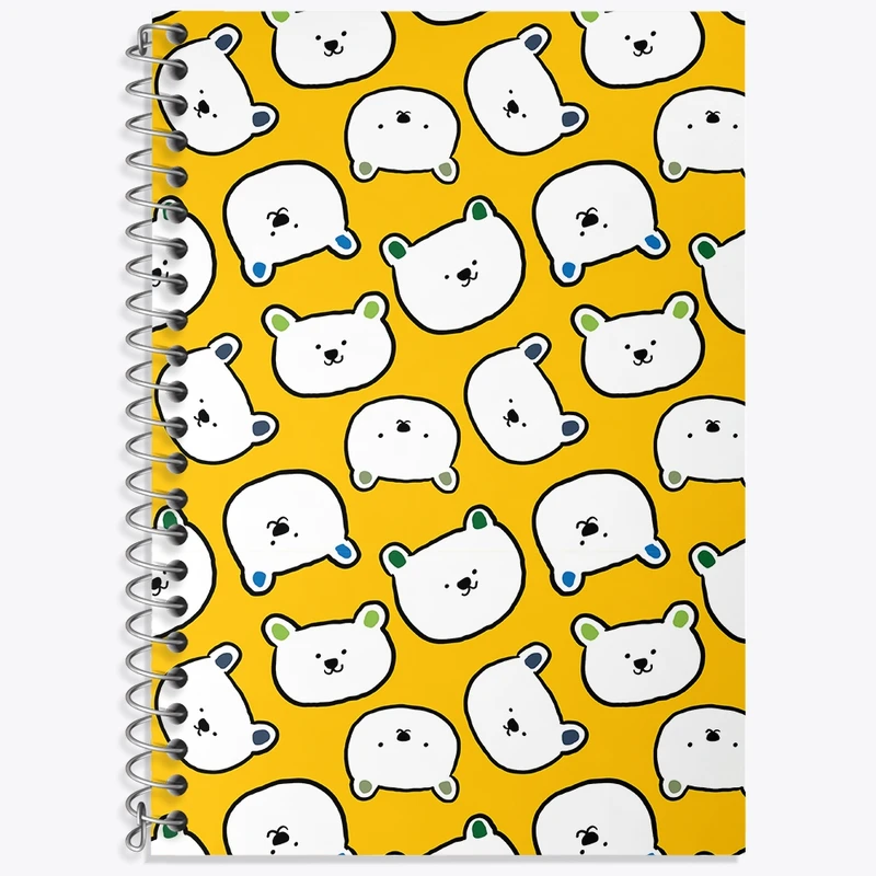 دفتر زبان 50 برگ خندالو مدل سه خط طرح گربه (Cat) کد N568