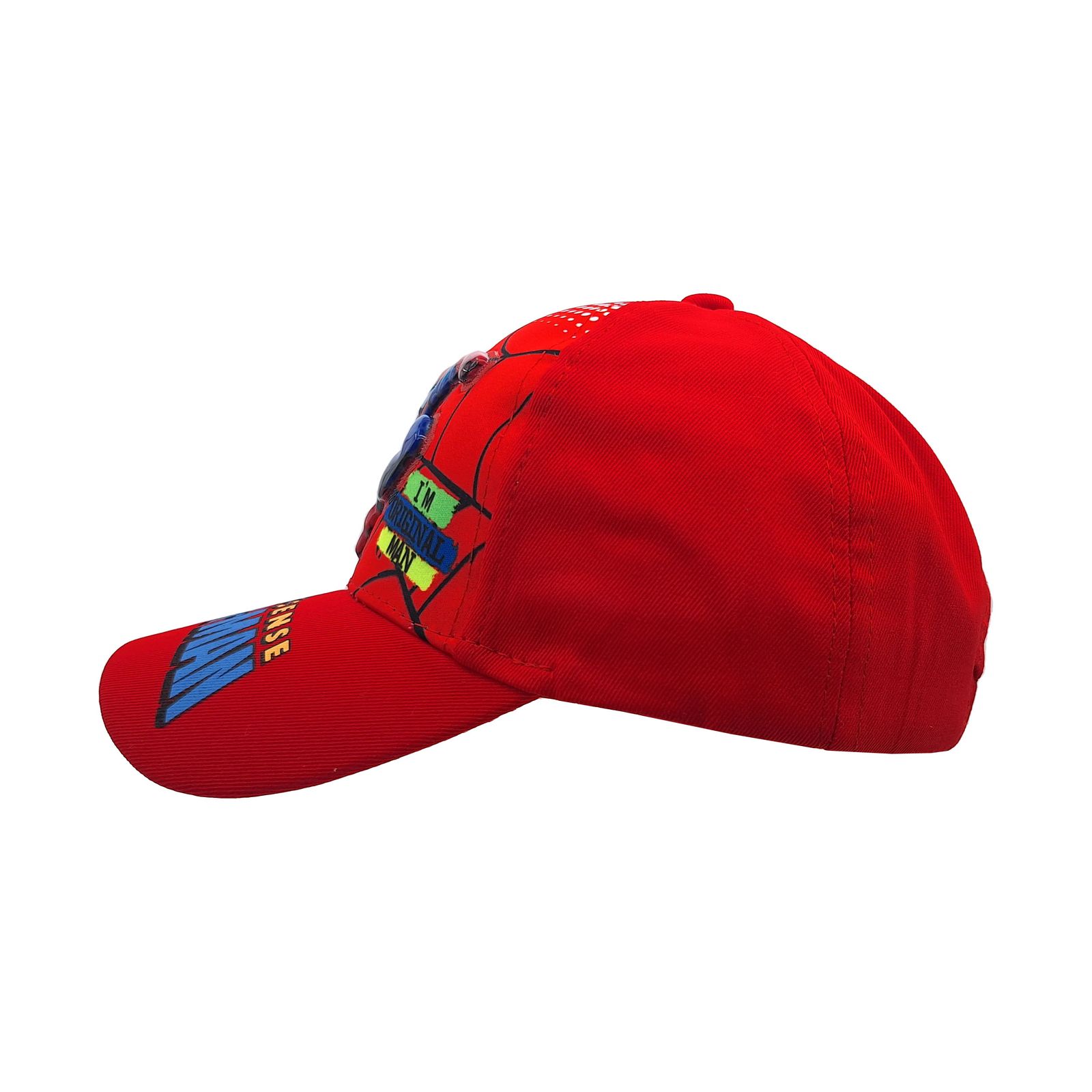 کلاه کپ پسرانه مدل مرد عنکبوتی چراغدار کد 1144 رنگ قرمز -  - 3