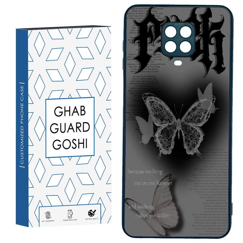 کاور قاب گارد گوشی طرح پروانه کد TPU-184 مناسب برای گوشی موبایل شیائومی Redmi Note 9 pro / Note 9s
