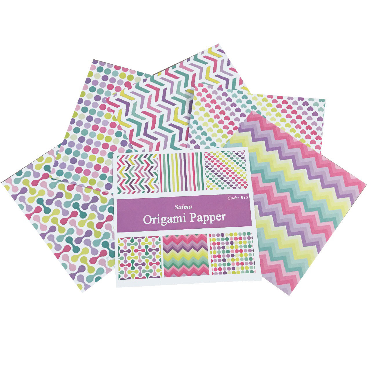 کاغذ اوریگامی سلما مدل جامع کد 20 مجموعه 120 عددی