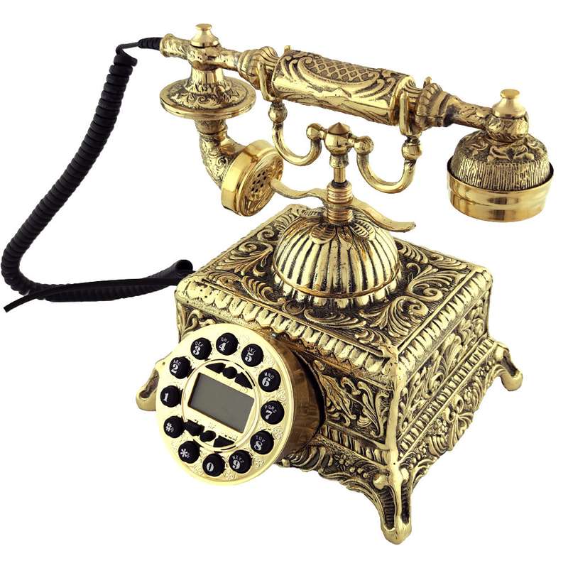 تلفن برنزی کلاسیک مدل مربع کد 532