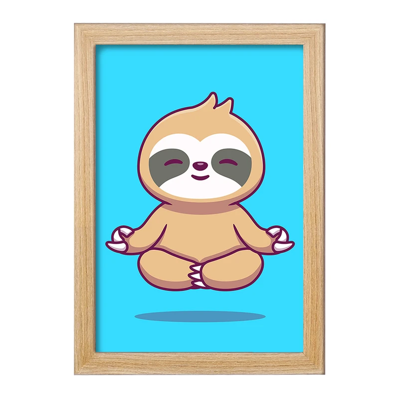 تابلو خندالو مدل  حیوانات بامزه تنبل کد 25431