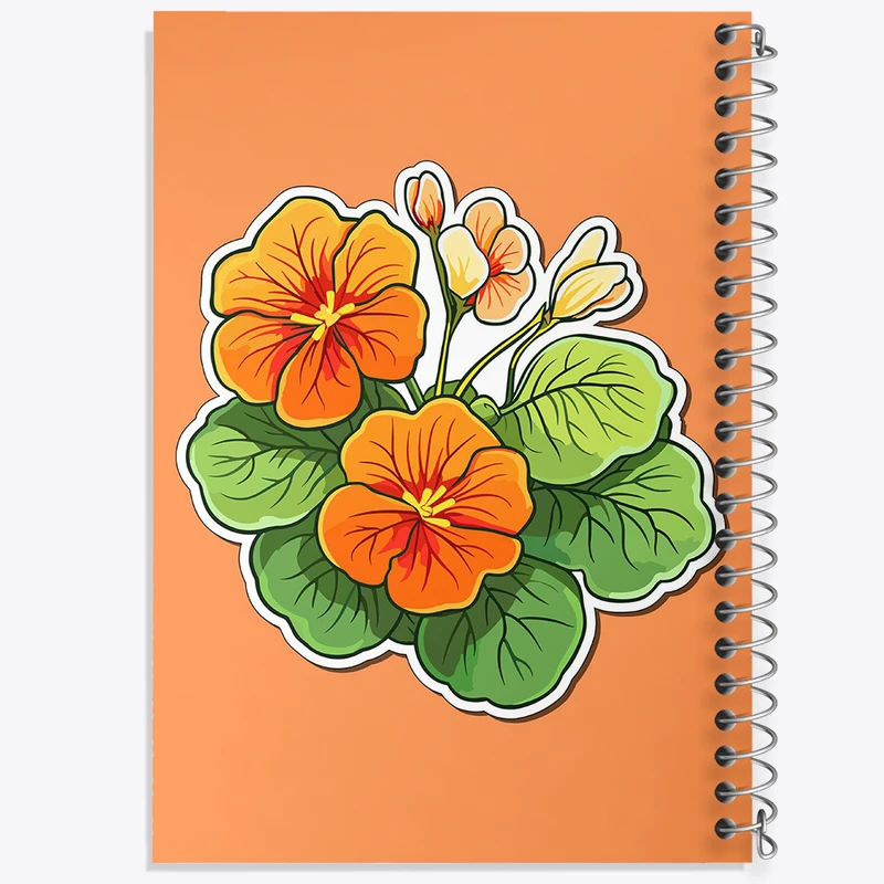 دفتر نت موسیقی 50 برگ خندالو مدل گل و گیاه کد 36600