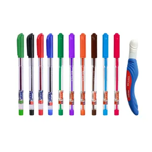 خودکار  0.7 میلی متری سلنا مدل رنگی به همراه غلط گیر بسته 11 عددی