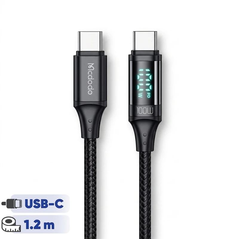 کابل USB-C مک دودو مدل Digital HD 100W PD Fast Charge طول 1.2 متر