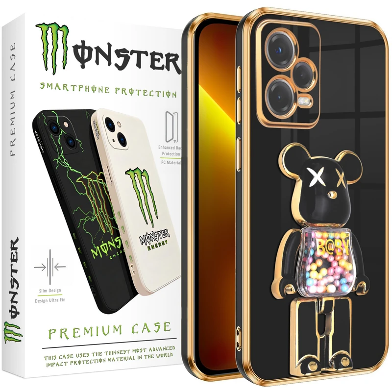   کاور مانستر مدل Bead Bear-1 مناسب برای گوشی موبایل شیائومی Redmi Note 12 Pro Plus 5G به همراه پایه نگهدارنده