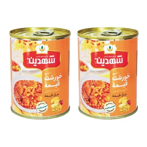کنسرو خورشت قیمه با گوشت گیاهی شهدین - 370 گرم بسته 2 عددی
