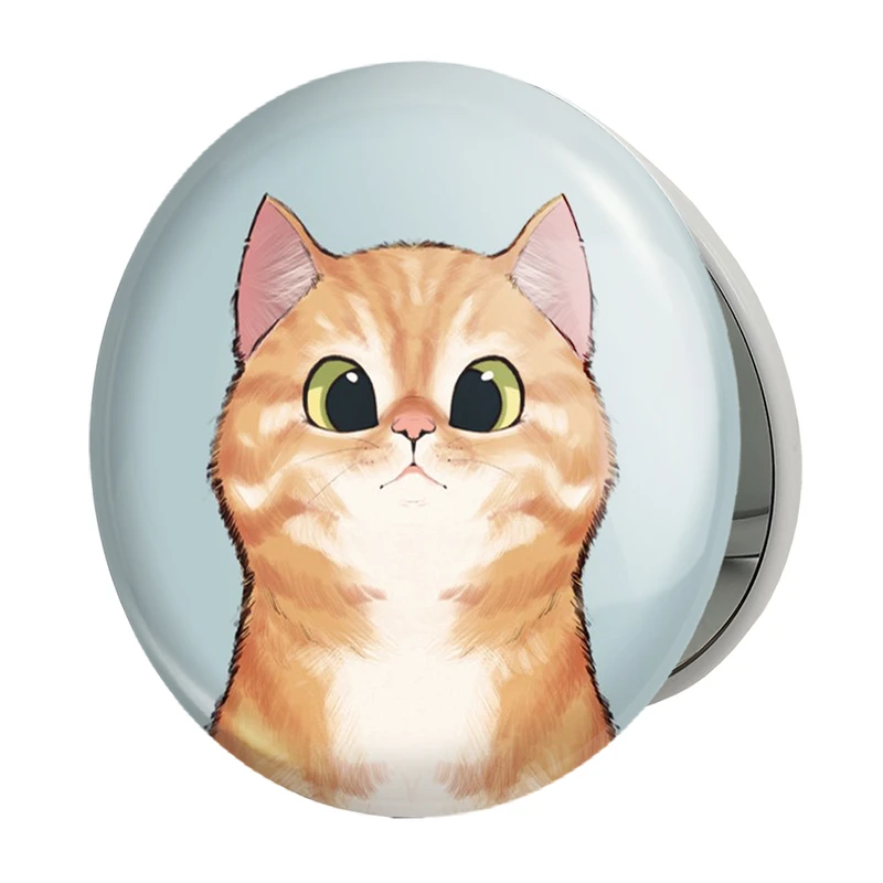 آینه جیبی خندالو طرح گربه Cat مدل تاشو کد 23322 