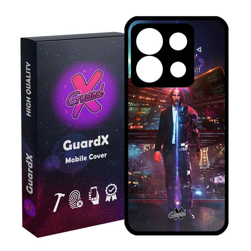 کاور گارد ایکس طرح John Wick مدل Glass10077 مناسب برای گوشی موبایل شیائومی Redmi Note 13 5G