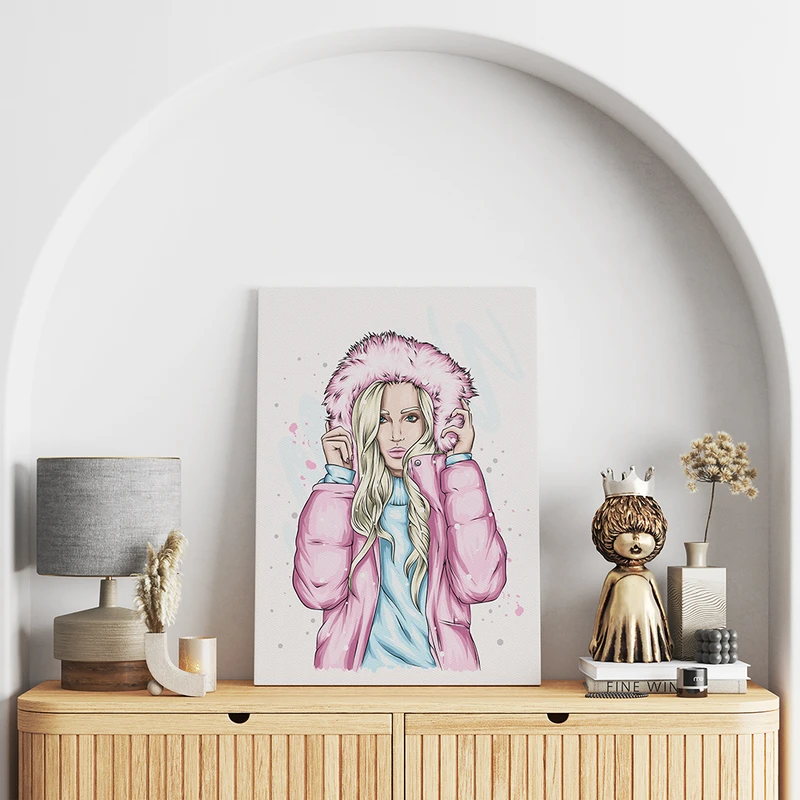 تابلو شاسی مدل دختر زمستان کد T320626