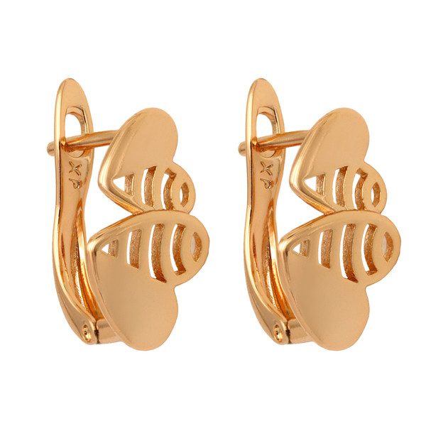 گوشواره زنانه ژوپینگ مدل دو قلبی کد TE-208