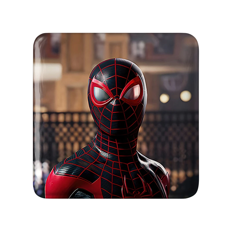 مگنت خندالو طرح پیترپارکر و مایلز مورالز مردعنکبوتی مدل مربعی کد 30824