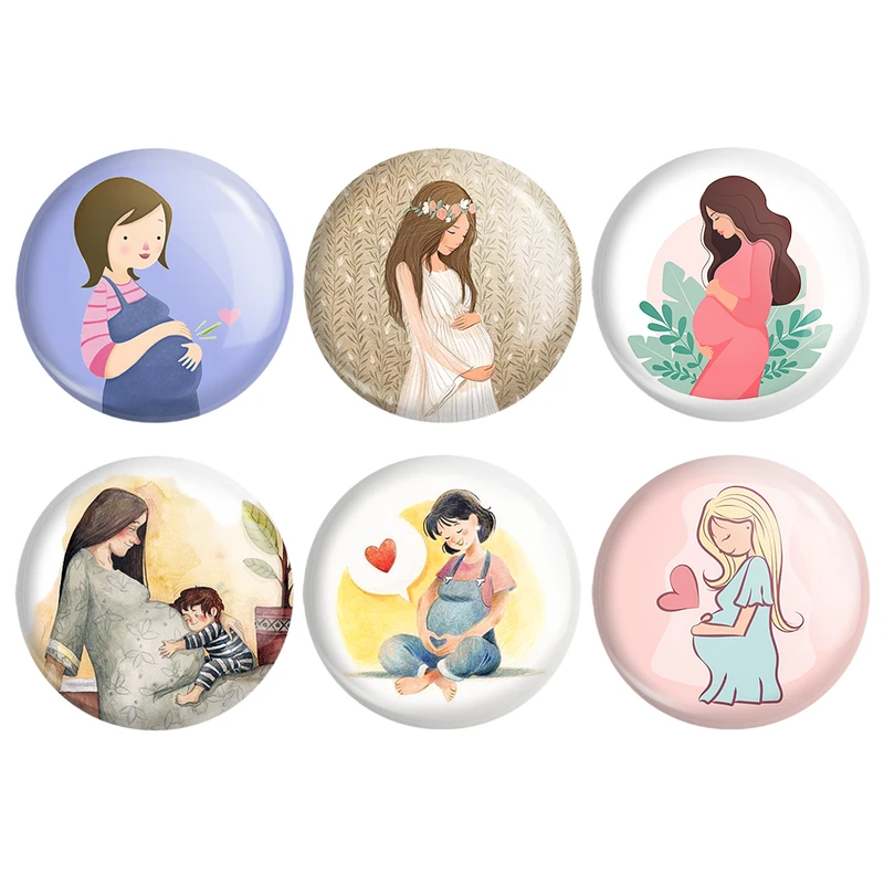 مگنت خندالو طرح بارداری کد 1725A مجموعه 6 عددی