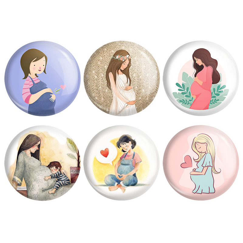 مگنت خندالو طرح بارداری کد 1725A مجموعه 6 عددی