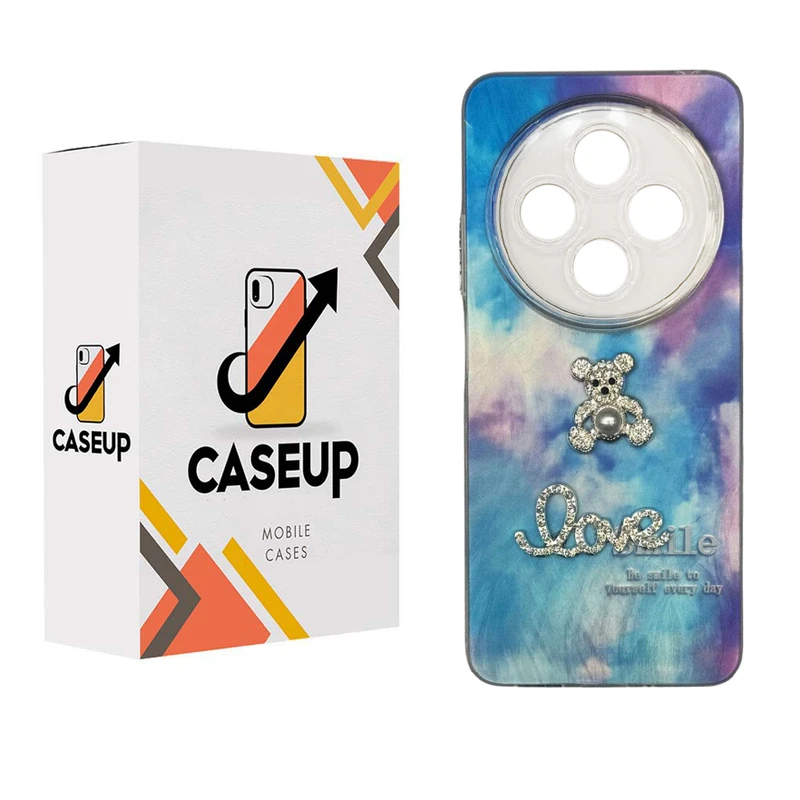 کاور کیس آپ مدل آبرنگی خرس‌دار مناسب برای گوشی موبایل شیائومی Redmi 14C