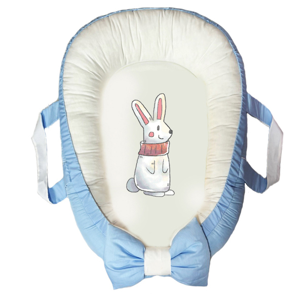 سرویس خواب سه تکه نوزاد مدل گارد محافظ دار طرح خرگوش برفی کد 035