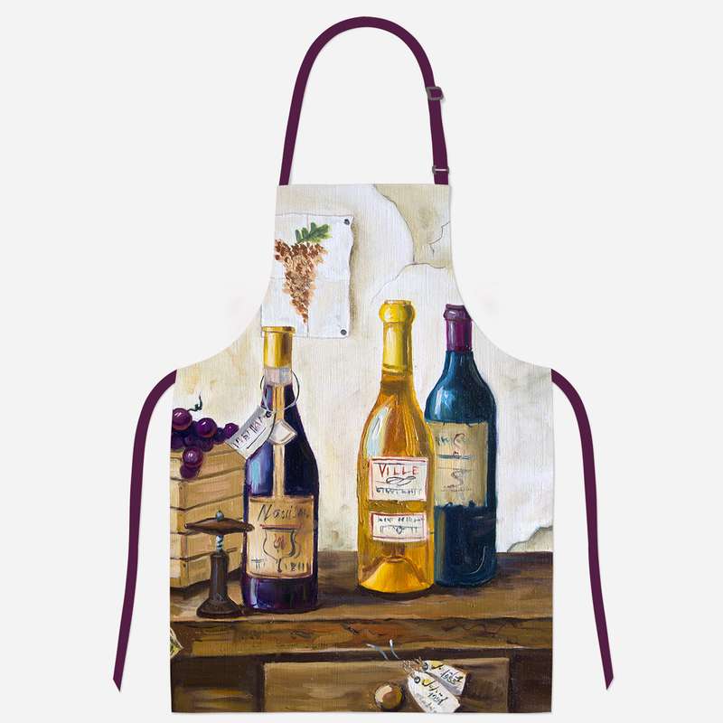 پیش بند آشپزخانه مدل بطری فانتزی کد 4021