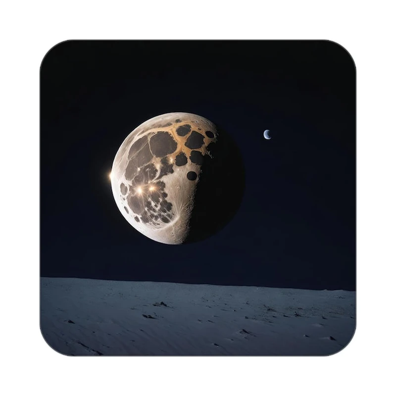 زیر لیوانی کاکتی طرح ماه و ستاره مدل mp52863