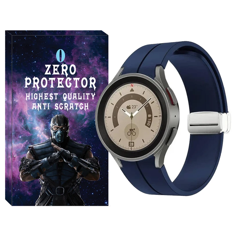 بند زیرو مدل Magnetic-ORG-ZR مناسب برای ساعت هوشمند سامسونگ Galaxy Watch 5 Pro 45mm