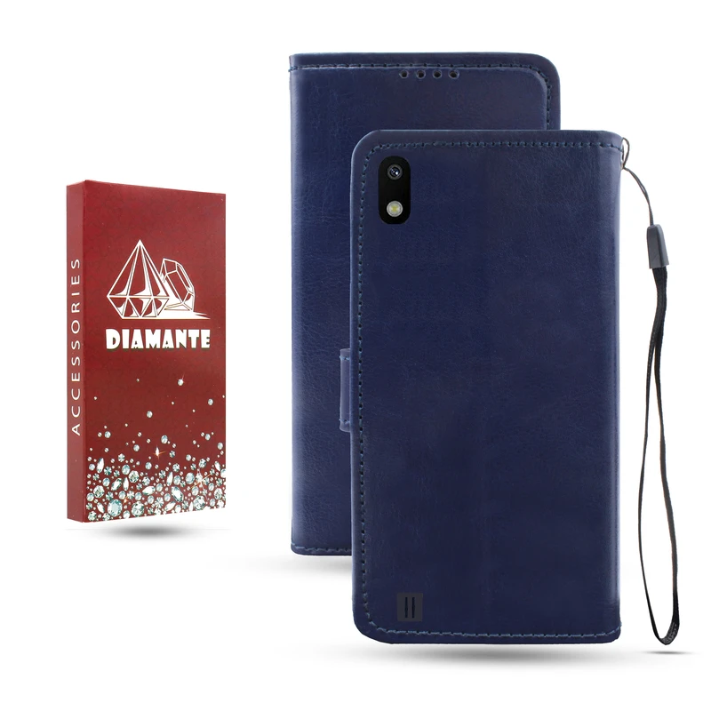 کیف کلاسوری دیامانته مدل Kif_Rd مناسب برای گوشی موبایل سامسونگ Galaxy A10 به همراه بند آویز