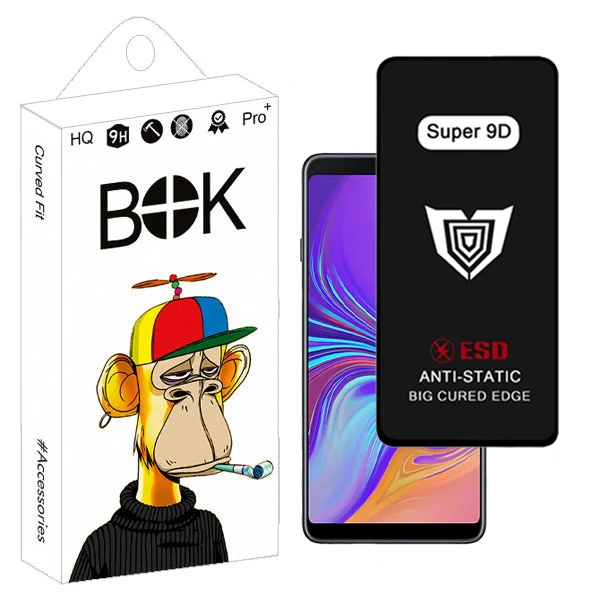 محافظ صفحه نمایش بوک مدل Super 9D Guard مناسب برای گوشی موبایل سامسونگ galaxy a920 / a9 2018 / a9s / a9 star pro