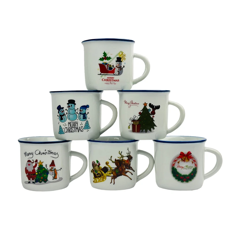 فنجان قهوه خوری مدل کریسمس مجموعه 6 عددی