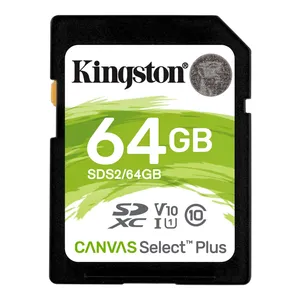 کارت حافظه SDXC کینگستون مدل CANVAS کلاس 10 استاندارد UHS-1 U1 سرعت 100MBps ظرفیت 64 گیگابایت