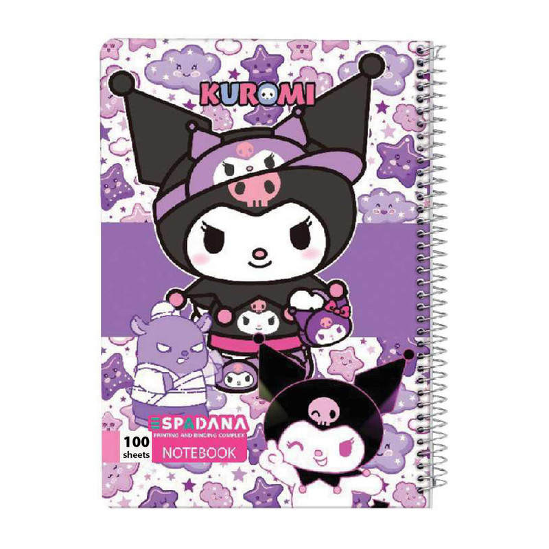 دفتر مشق 100 برگ اسپادانا مدل کرومی کد 10712345 مجموعه 5 عددی