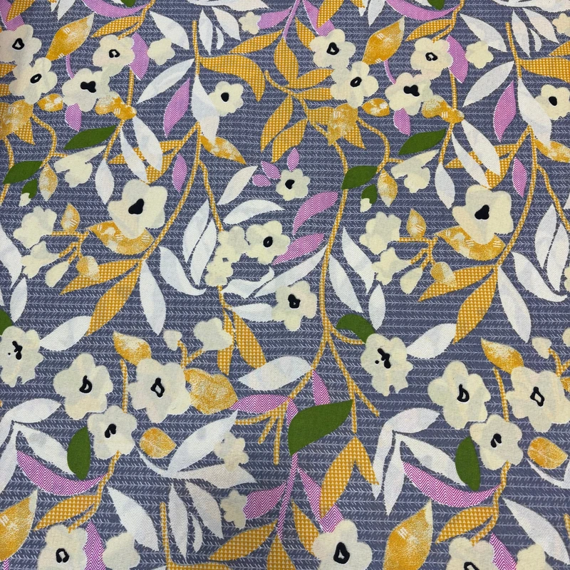 پارچه ملحفه عرض 2 متر مدل والا طرح گلدار رنگ لیمویی