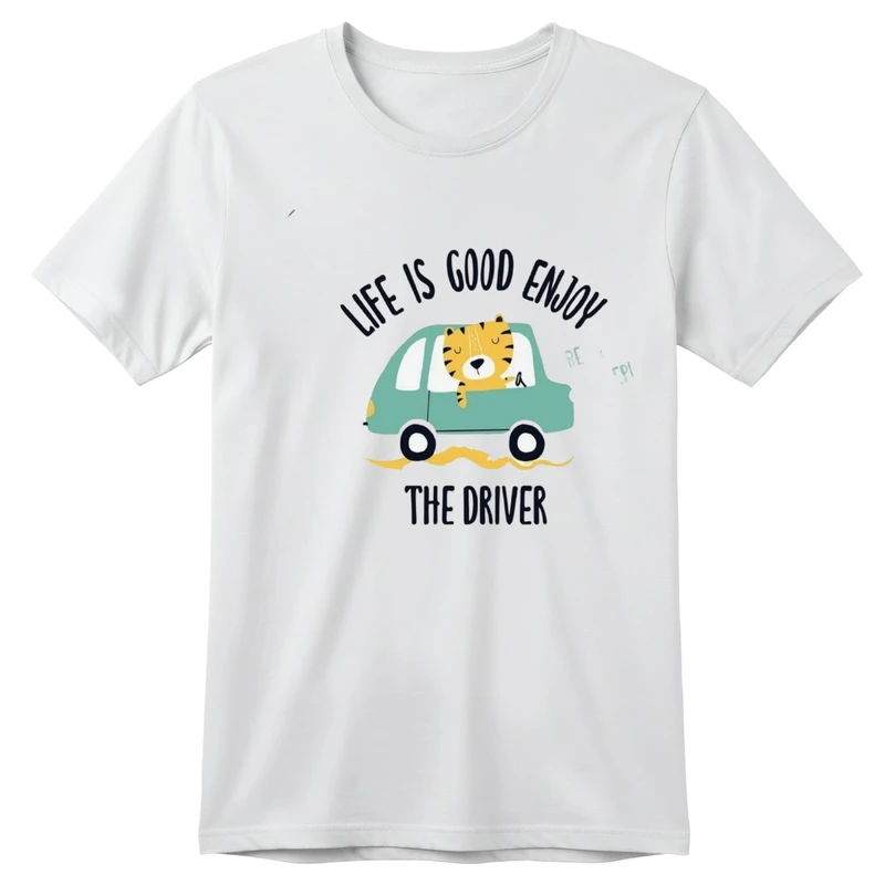 تی‌شرت آستین کوتاه بچگانه مدل آقای ببر کد p1 