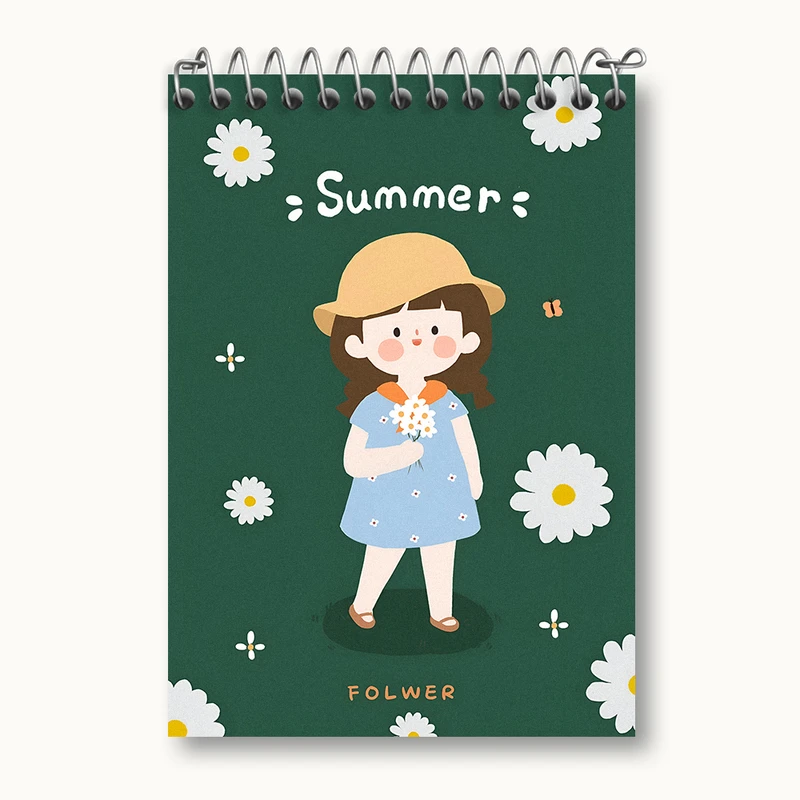 دفتر یادداشت 50 برگ خندالو طرح دخترانه کیوت کد N3971