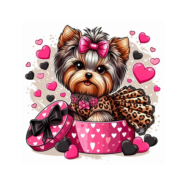  استیکر پارچه و لباس پاد آفرین طرح سگ بامزه کد 458