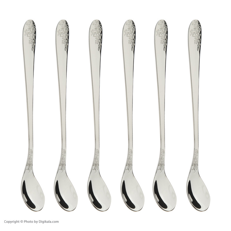 قاشق شربت خوری ناب استیل مدل امپریال بسته 6 عددی