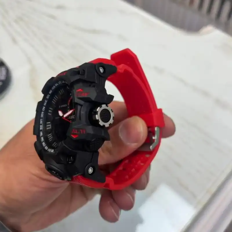 ساعت مچی عقربه ای بچگانه مدل دوزمانه اسپرت کد GSH R