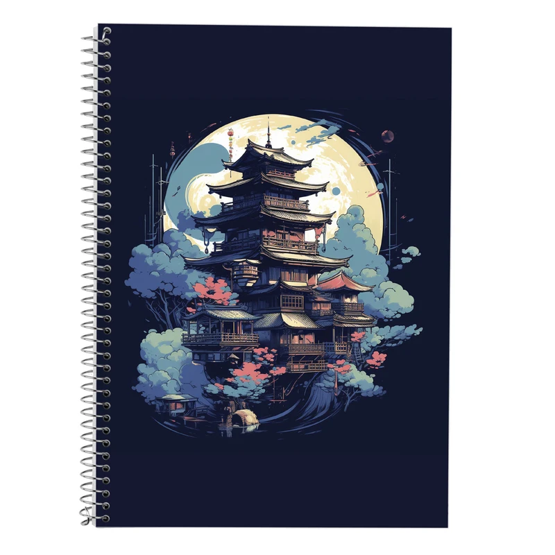 دفتر زبان 50 برگ مدوپد مدل سه خط طرح Ghibli کد DF2380