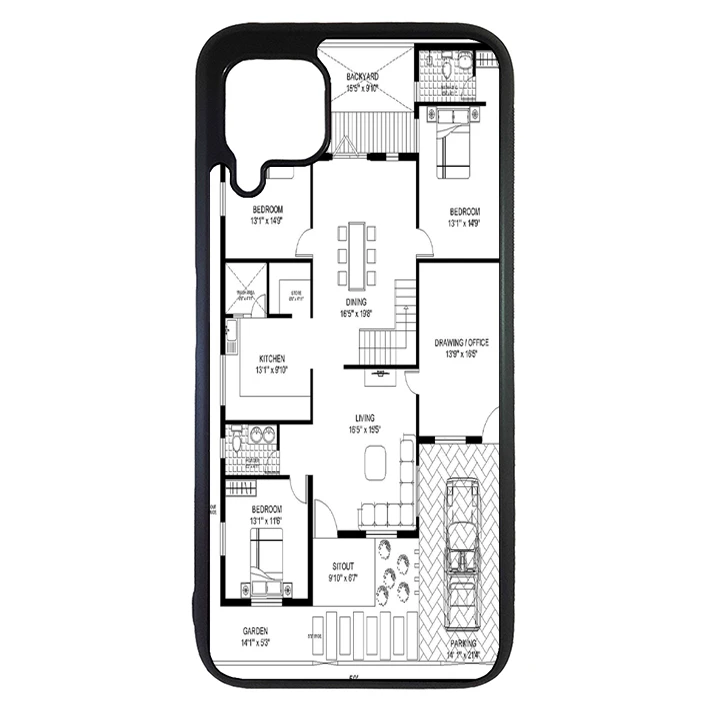 کاور طرح نقشه ساختمان مناسب برای گوشی موبایل سامسونگ galaxy m32