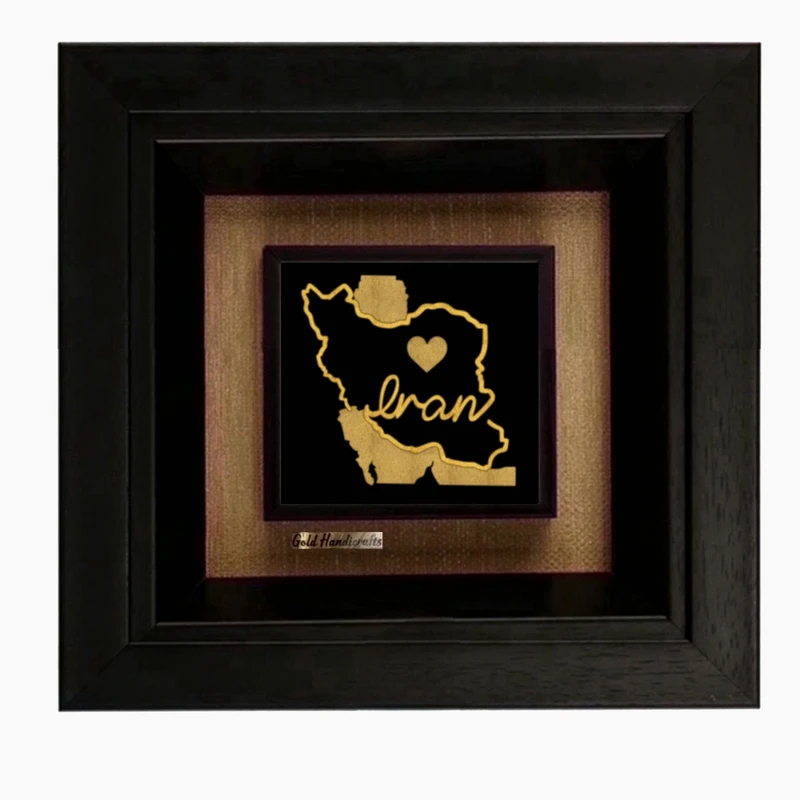 تابلو طلاکوب زرکات طرح ایران مدل F160