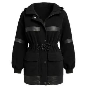 پالتو زنانه مدل مخمل کبریتی 554