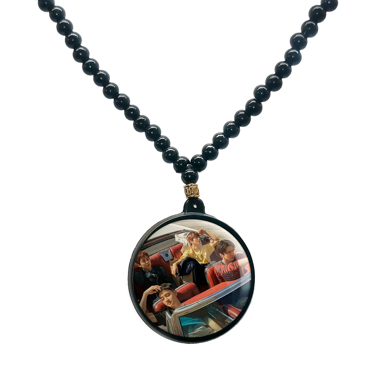 گردنبند پرمانه طرح exo کد pmd.14172 مدل دو طرفه