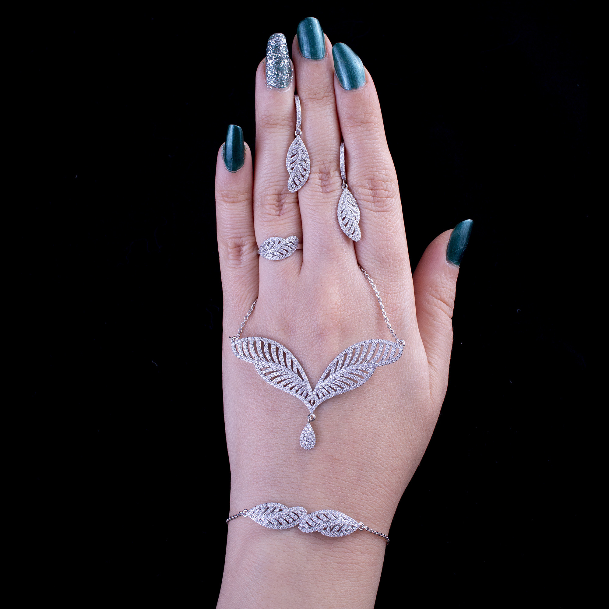 ست نقره زنانه مدل AMT_M135 ست نقره زنانه مدل AMT_M135