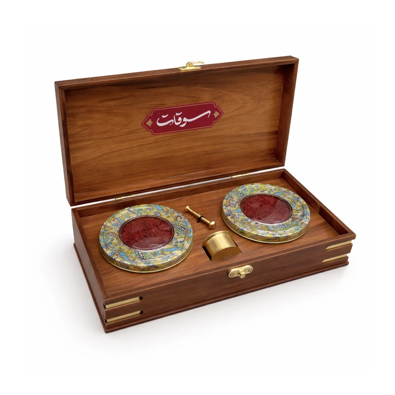  زعفران کادویی سرگل سوقات - 1 مثقال  بهمراه هاون