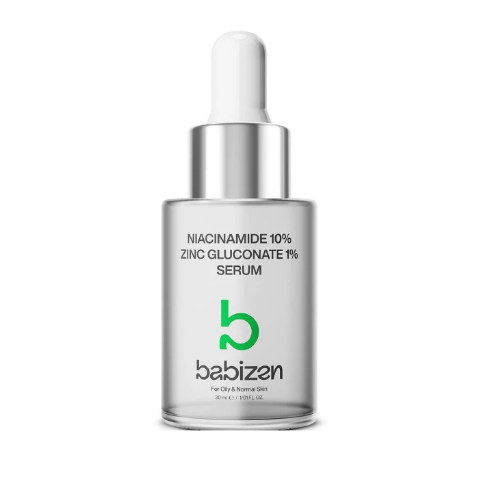 سرم ضدلک پوست بابیزن مدل Niacinamide 10% + Zinc Gluconate 1% مناسب برای پوست چرب و نرمال حجم 30 میلی‌لیتر